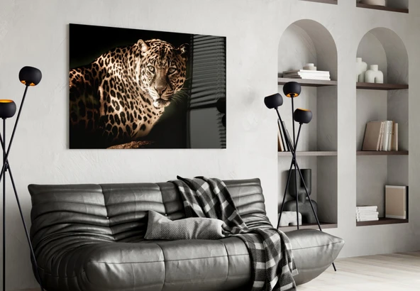 Leopar Cam Tablo - Resim 4