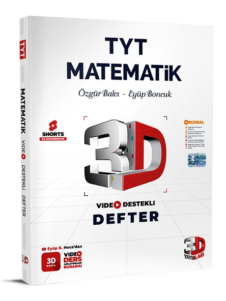 3D TYT Matematik Video Destekli Defter ürün görseli 1