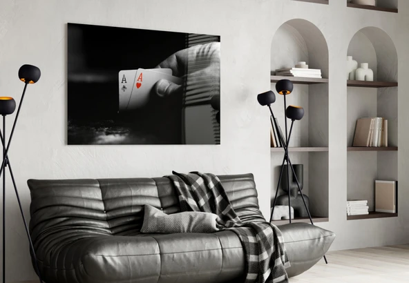Oyun Kartları Cam Tablo - Resim 4