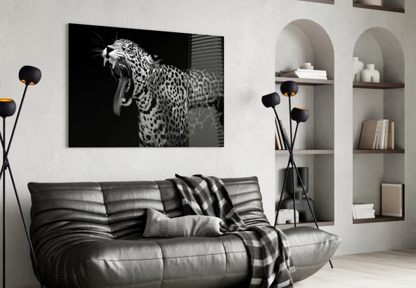 Leopar Cam Tablo - Resim 4