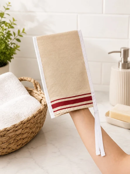 Şifa Botanik Krem Kalın Tellak Banyo Kesesi ürün görseli 1