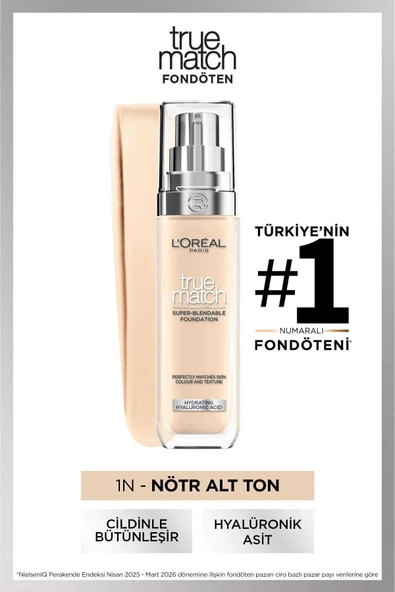 True Match Bakım Yapan Fondöten 1N Ivory ürün görseli 1