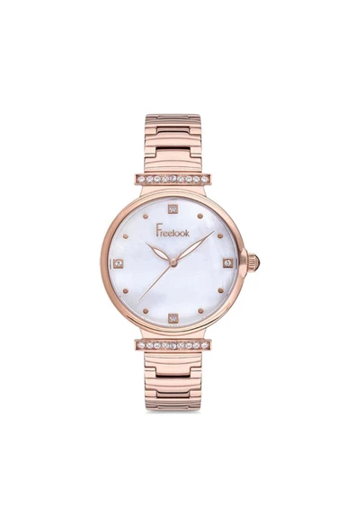 Freelook Kadın Rose Gold- Çelik Kasa Yuvarlak Kadran Metal Kordonlu Kol Saati Quartz Mekanizma Analog Ek ürün görseli 1