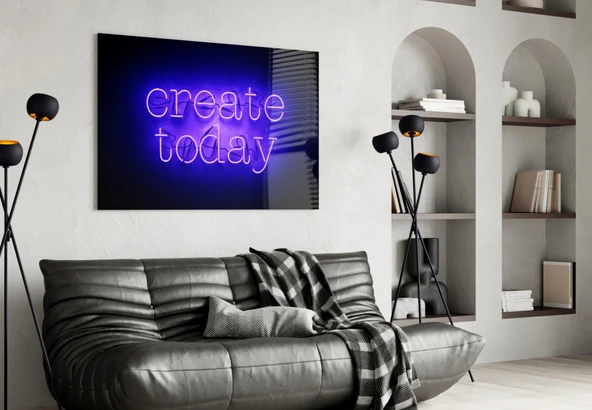 "Create Today" Cam Tablo - Resim 4