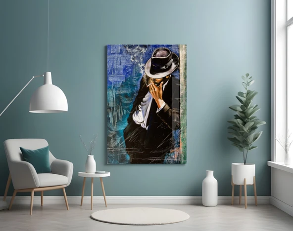 Sigara içmek Cam Tablo - Resim 4