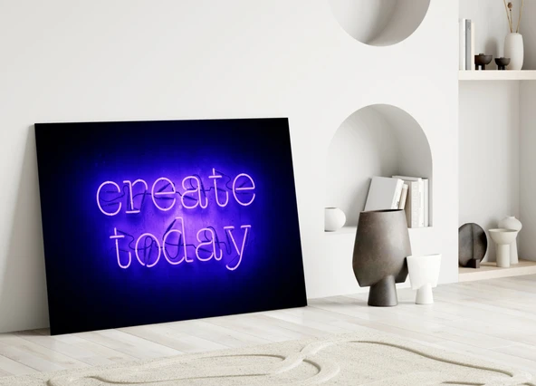 "Create Today" Cam Tablo - Resim 3