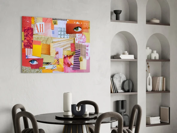 Modern Patchwork Cam Tablo - Resim 5