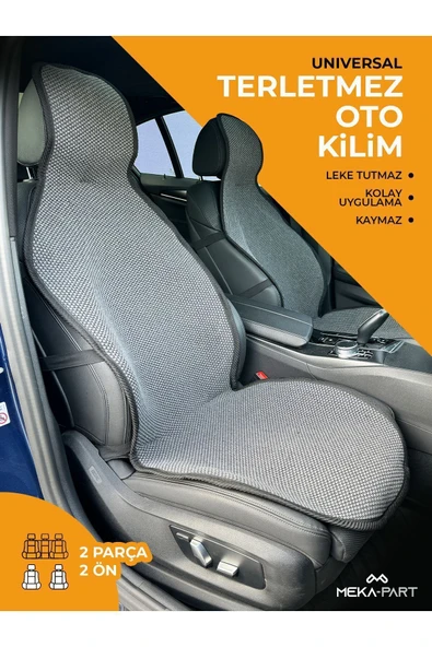 Terletmez Koltuk Koruyucu Kılıf Füme Universal 2 Parça Ön ürün görseli 1