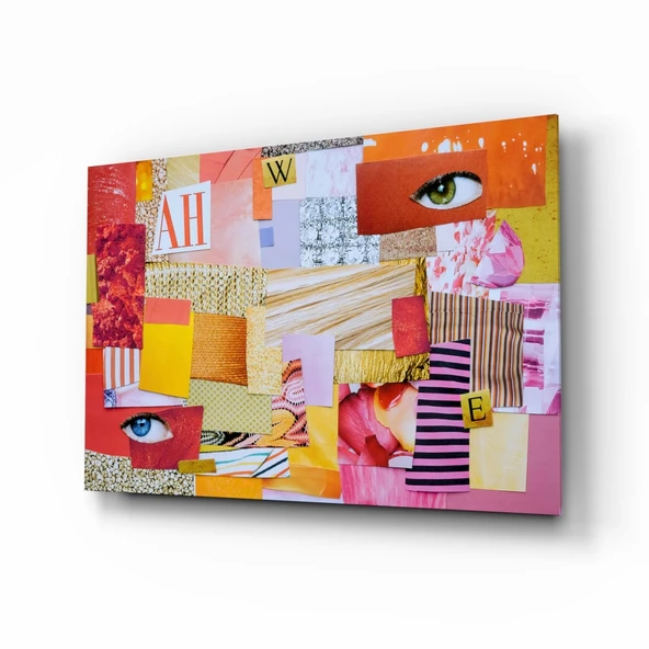 Modern Patchwork Cam Tablo ürün görseli 1