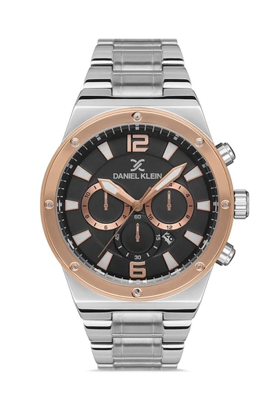 Daniel Klein Erkek Rose Gold-siyah Metal Kasa Yuvarlak Kadran Metal Kordonlu Kol Saati Quartz Mekanizma Analog Ek ürün görseli 1