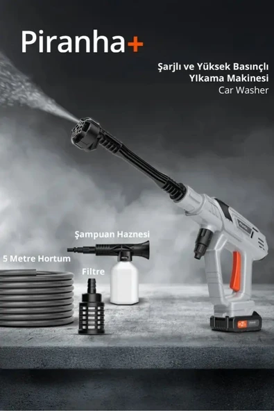 PCW-7918 Şarjlı ve Yüksek Basınçlı Araba Yıkama Makinesi ürün görseli 1