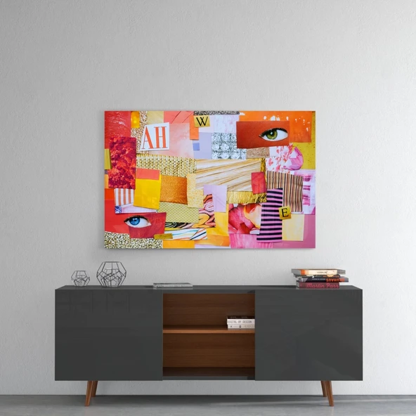 Modern Patchwork Cam Tablo - Resim 8