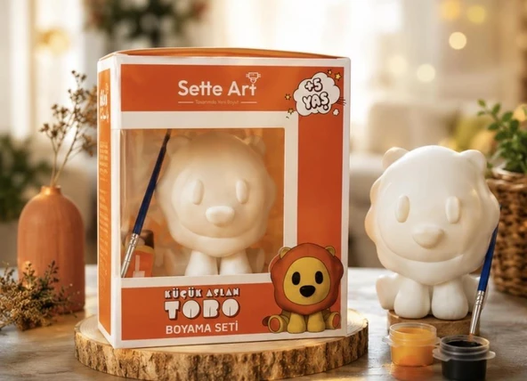 Sette Art Küçük Aslan Tobo Boyama Seti 5+Yaş Boya ve Fırça Dahil ürün görseli 1