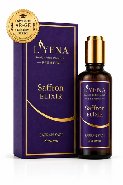 LYENA Premium Saffron Elixir Safran Yağı Cilt Bakım Serumu 50 ml – Canlı ve Parlak Görünüm Destekleyici Serum ürün görseli 1