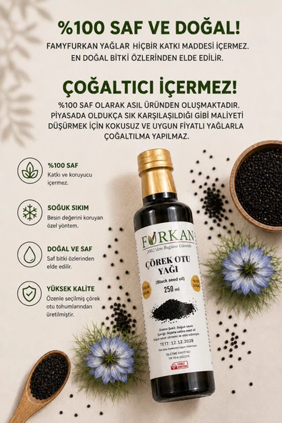 Famy Furkan Çörekotu Yağı 250ml - Resim 2