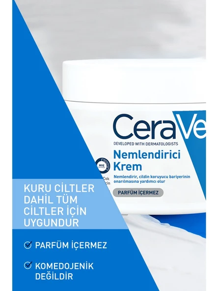 Cerave Kuru ve Çok Kuru Ciltler İçin Nemlendirici Krem 340 gr ürün görseli 1