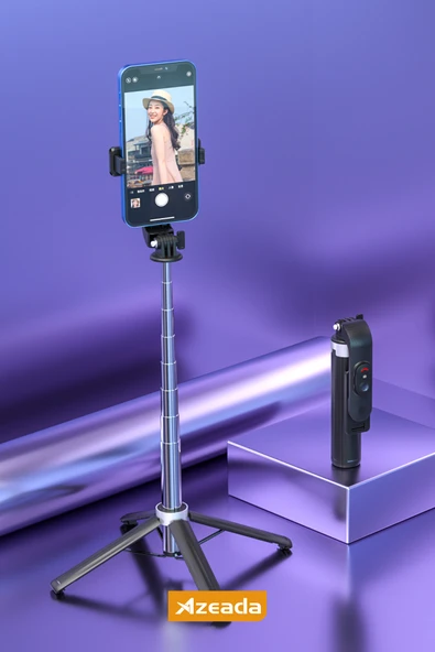 Jopus Bluetoothlu ve Şarjlı Kumandalı - Selfie Çubuğu Tripod Özellikli Siyah PD-P06 ürün görseli 1