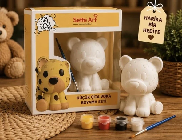 Sette Art Küçük Çita Voka Boyama Seti 5+Yaş Boya ve Fırça Dahil ürün görseli 1