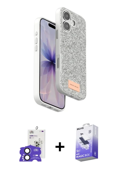 MARSİLYAN™- iPhone 17 Kılıf Vadi Klasik Serisi - Siyah Bilvis 5in1 5D Magic Hayalet Cam Ekran Koruyucu + Bilvis Titan Ka ürün görseli 1