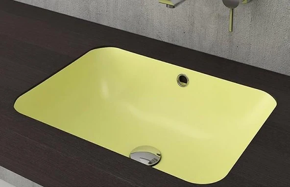 Bocchi Tezgahaltı Lavabo 55 cm Mat Sarı 1006-026-0125 ürün görseli 1