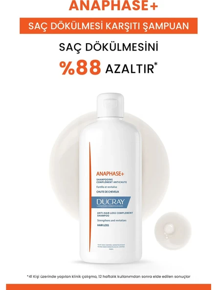 Ducray Anaphase+ Saç Dökülmelerine Karşı Bakım Şampuanı 400 ml ürün görseli 1