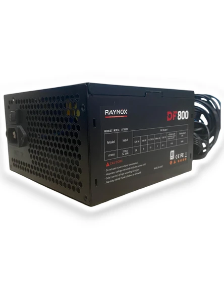 RAYNOX ATX800W PEAK 800W 12cm Fan 4*SATA Oyuncu PC Destekli Power Supply ürün görseli 1
