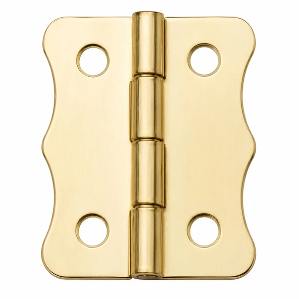 Sarı 100 Adet Papatya Menteşe Düz 36x24 mm - Dekoratif Çerçeve Fener Sandık Kutu Menteşesi ürün görseli 1