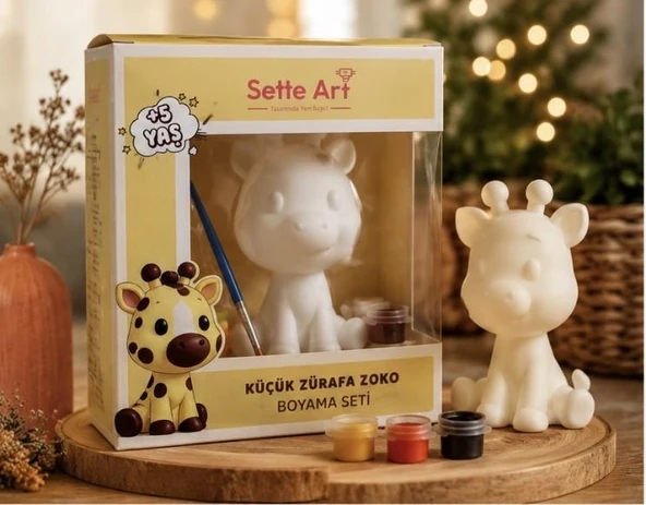 Sette Art Küçük Zürafa Zoko Boyama Seti 5+Yaş Boya ve Fırça Dahil ürün görseli 1