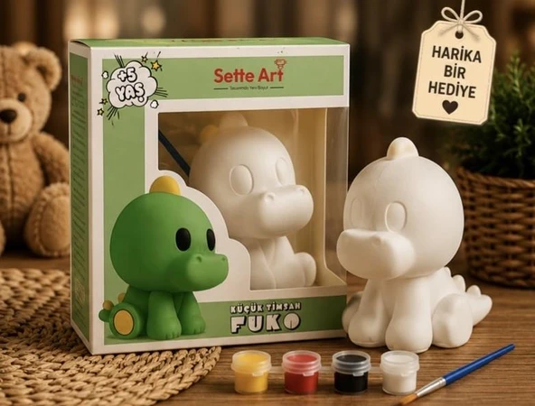 Sette Art Küçük Timsah Fuko Boyama Seti 5+Yaş Boya ve Fırça Dahil ürün görseli 1
