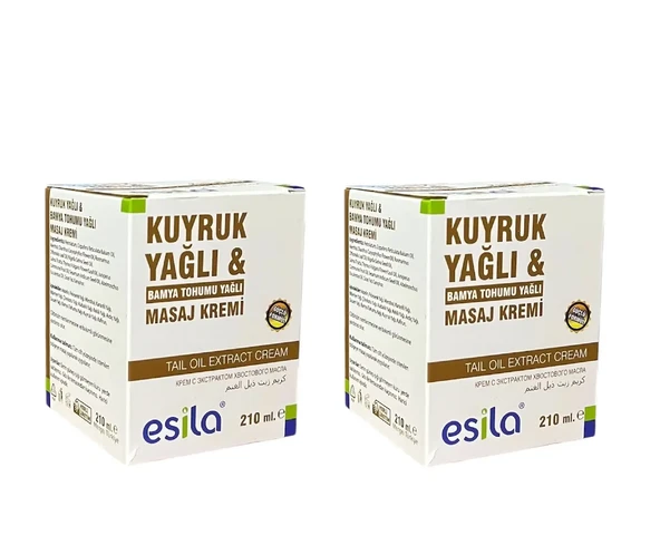 Esila Kuyruk Yağlı Bamya Tohumlu Masaj Kremi 210 ML x 2 Adet ürün görseli 1