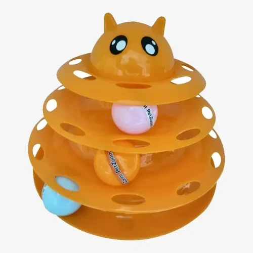Kedi Başlıklı 3 Katlı Kedi Oyuncağı - Resim 2