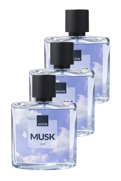 AVON Musk Air Erkek Parfüm Edt 75 Ml. Üçlü Set ürün görseli 1