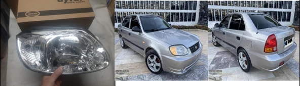 Hyundai Accent ADMİRA (04-06) Far 2004 DEN 2006 yılına kadar sağ yolcu tarafı ürün görseli 1