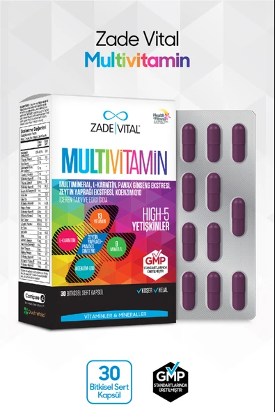 Zade Vital Multivitamin 30 Kapsül ürün görseli 1
