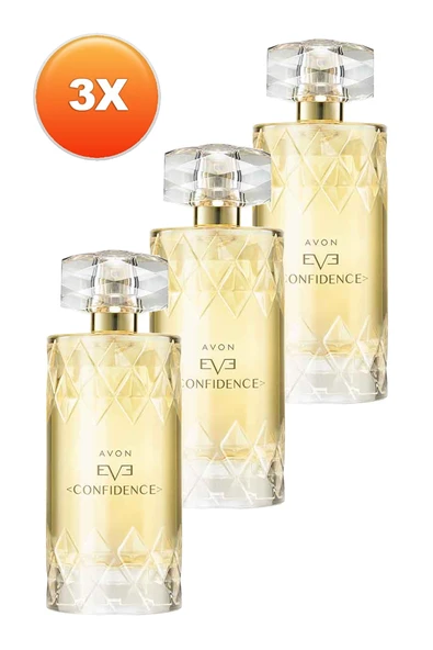 AVON Eve Confidence Kadın Parfüm Edp 100 Ml. Üçlü Set - Resim 2