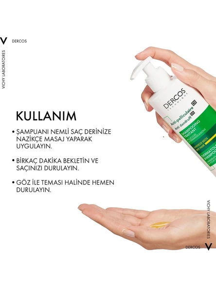 Vichy Dercos Shampoo Anti Dandruff Dry - Kuru Saçlar İçin Kepeğe Karşı Etkili Bakım Şampuanı 390 ml ürün görseli 1