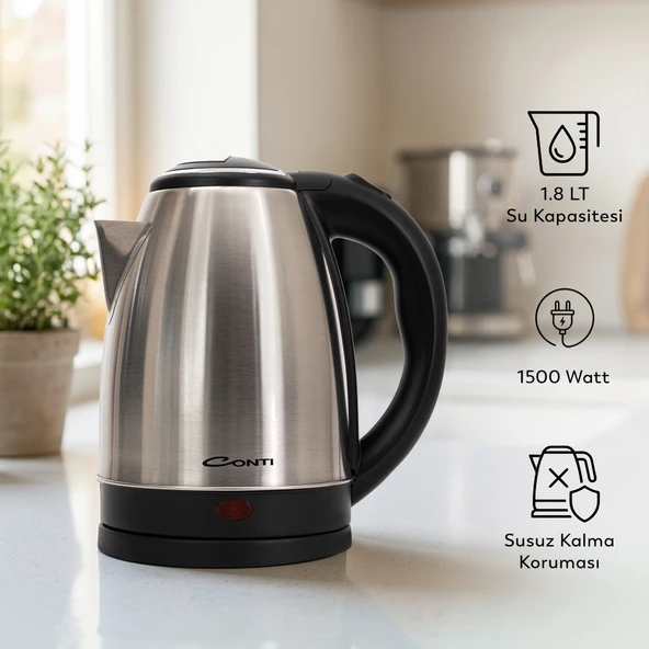 Conti CK-280 Zenith Su Isıtıcı Çelik Kettle - Resim 3