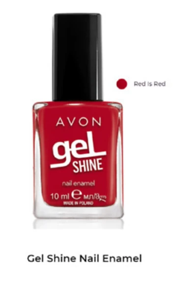 AVON Gel Shine Oje Red Is Red. 07610 ürün görseli 1