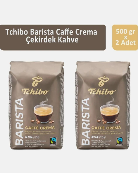 Tchibo Barista Caffe Crema 500 gr x 2 Adet Yumuşak Lezzetli Çekirdek Kahve Türkiye Menşeli ürün görseli 1