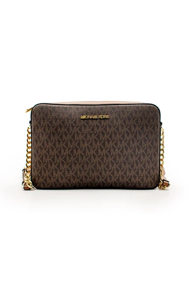 Micheal Kors Kahverengi Jet Set Large Logo Crossbody Çapraz Omuz Çantası ürün görseli 1