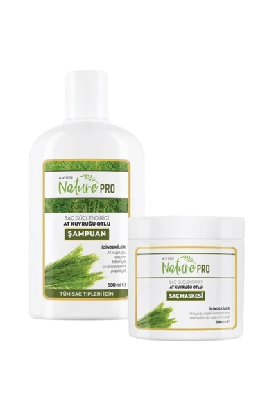 AVON Nature Pro At Kuyruğu Saç Bakım Paketi ürün görseli 1