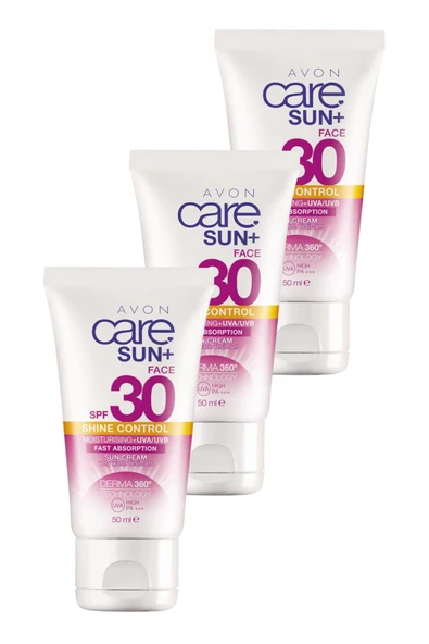AVON Care Sun+ Shine Güneş Kremi SPF30 50 Ml. Üçlü Paket ürün görseli 1