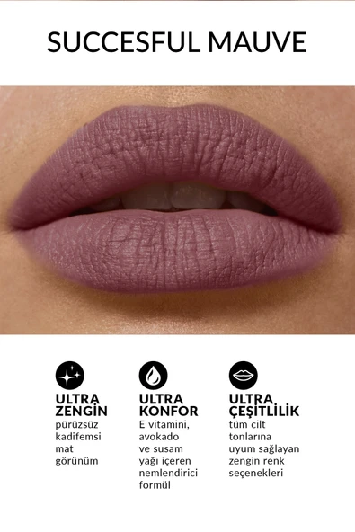 AVON Ultra Mat Ruj - Successful Mauve - Resim 2
