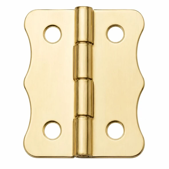 Sarı 100 Adet Papatya Menteşe Düz 36x24 mm - Dekoratif Çerçeve Fener Sandık Kutu Menteşesi ürün görseli 1