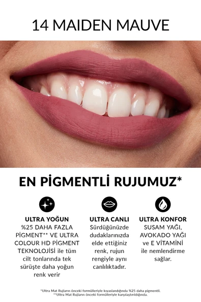 AVON Ultra Mat Ruj - Maiden Mauve - Resim 2