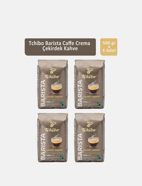 Tchibo Barista Caffe Crema 500 gr x 4 Adet Yumuşak Lezzetli Çekirdek Kahve Türkiye Menşeli ürün görseli 1