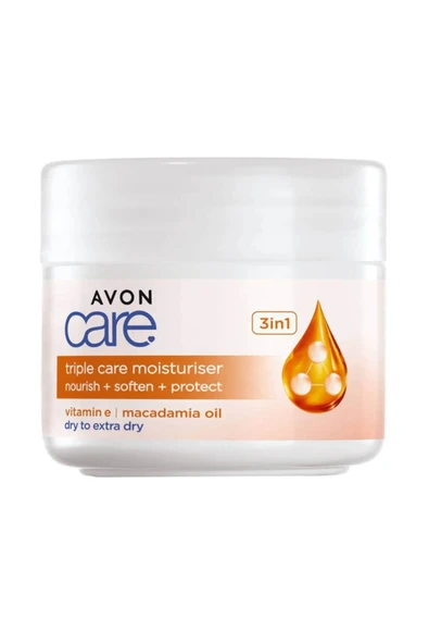 AVON -Care Macadamia Yağı Ve E Vitamini Içeren Çok Kuru Ciltler Için 3'ü 1 Arada Yüz Kremi 100 Ml. ürün görseli 1