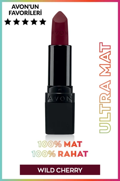 AVON Özel Tasarımlı Ultra Matte Ruj Wild Cherry ürün görseli 1
