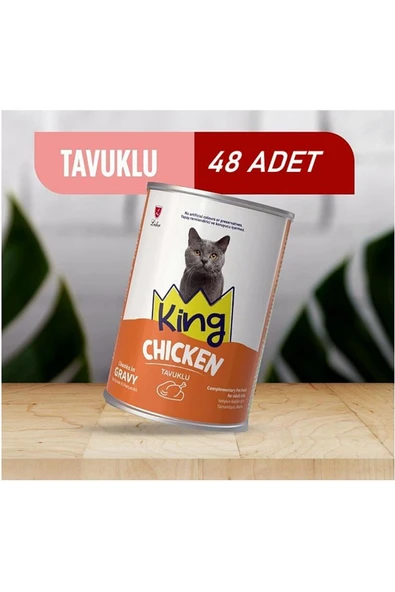King Tavuk Etli Yetişkin kedi maması400 gr 48 Adet ürün görseli 1