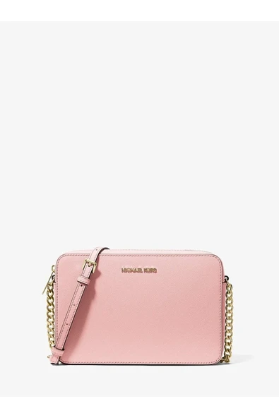 Micheal Kors Pudra Pembe Jet Set Saffiano Deri Çapraz Omuz Çantası MK-35T8GTTC9L ürün görseli 1